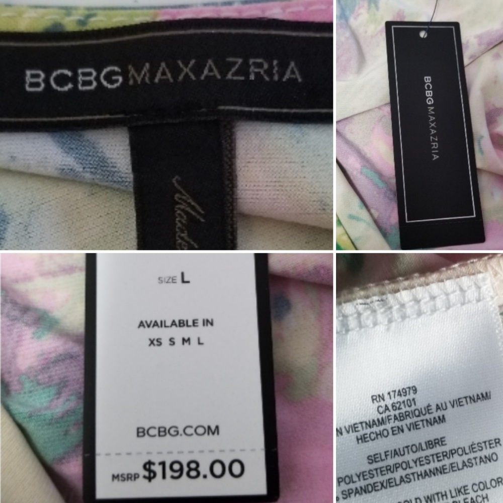 🆕️⬇️🎉HOST PICK🎉 BCBGMaxAzria Pink Floral Watercolor Wrap Dress - Picture 7 of 8
